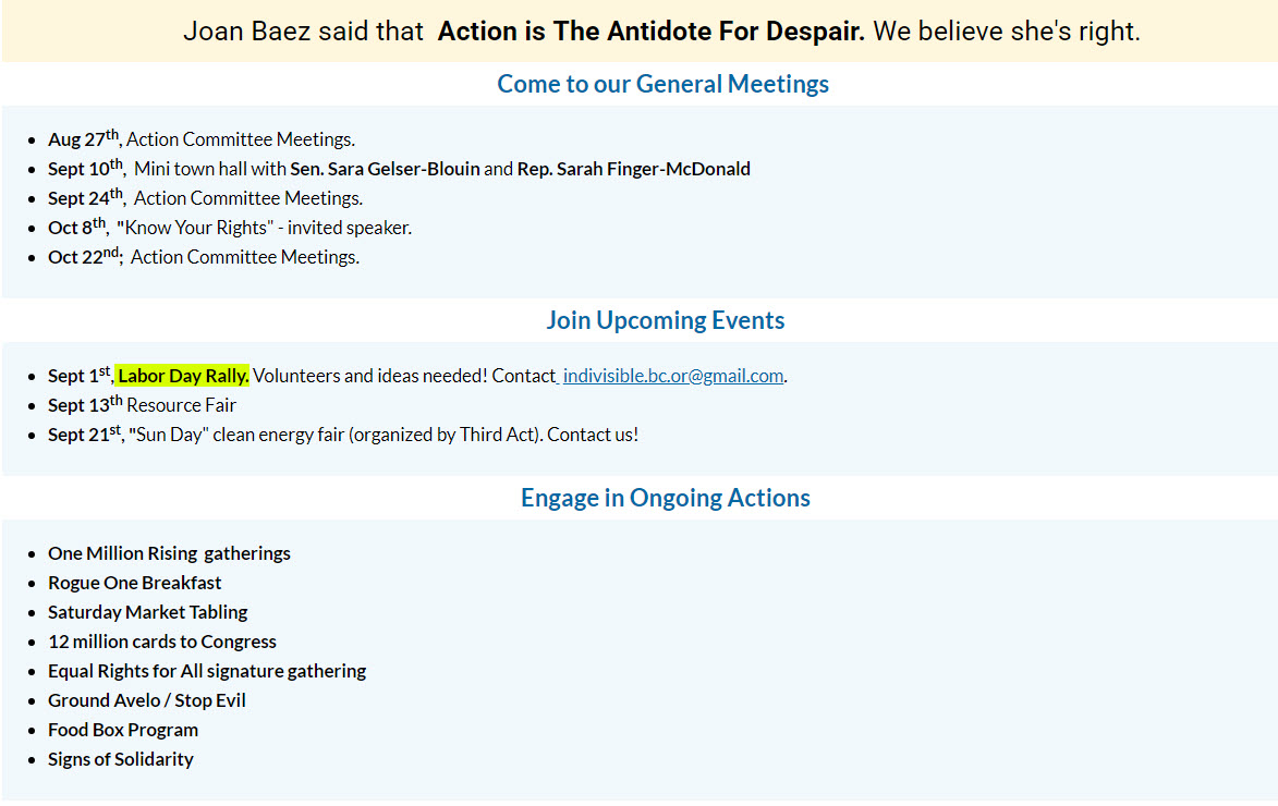 The Off the Calendar