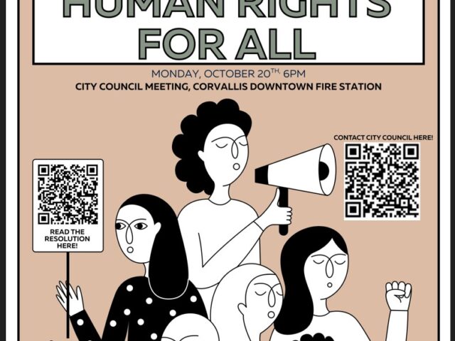 10/20 6pm Support Corvallis City Council Resolution on Ethical Investment!