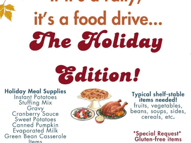 Ideas for Food Drive – to bring to the Protest