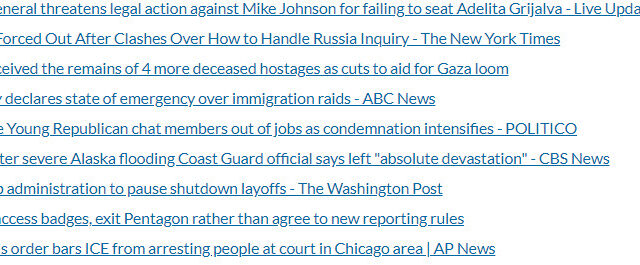 Readings with Headlines